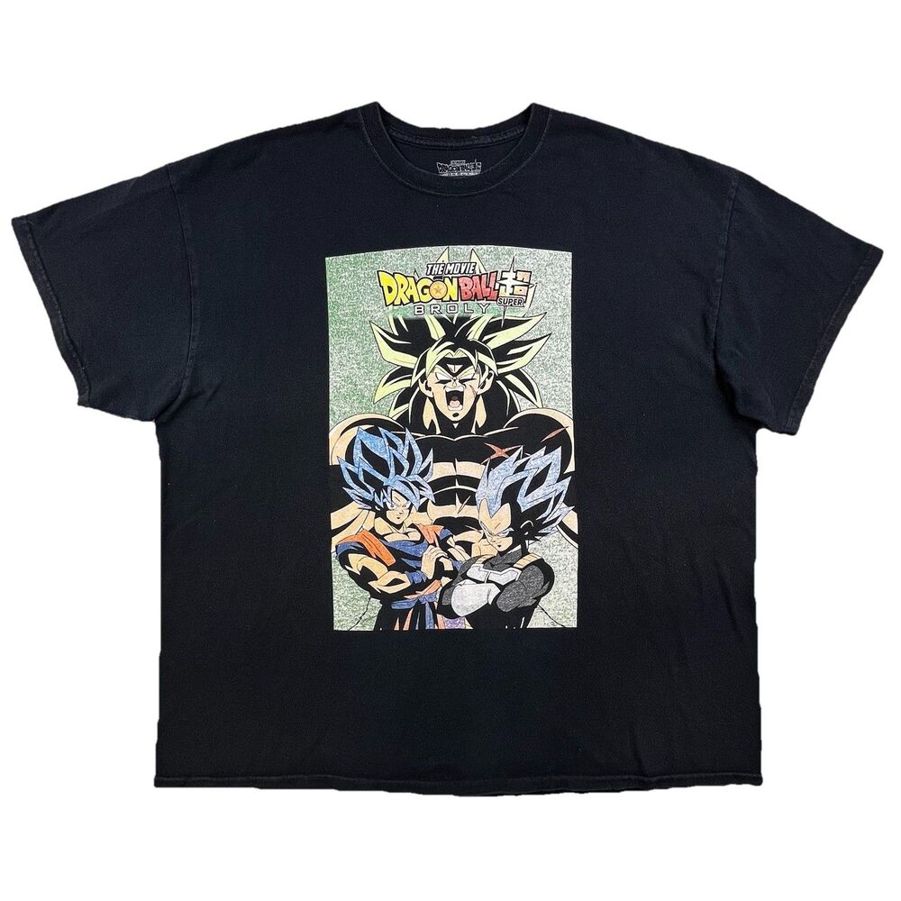 The Movie Dragon Ball Super Broly T-Shirt Adult XXL Black Short Sleeve Tee Shirt